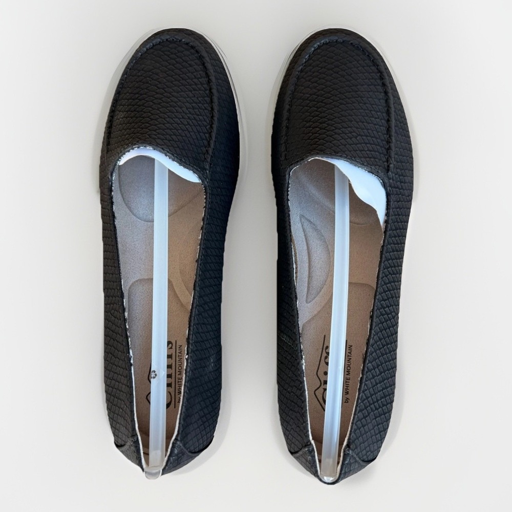 Cliffs by White Mountain Gracefully Flats Women's Size 7 Black Print Slip On - Picture 10 of 16
